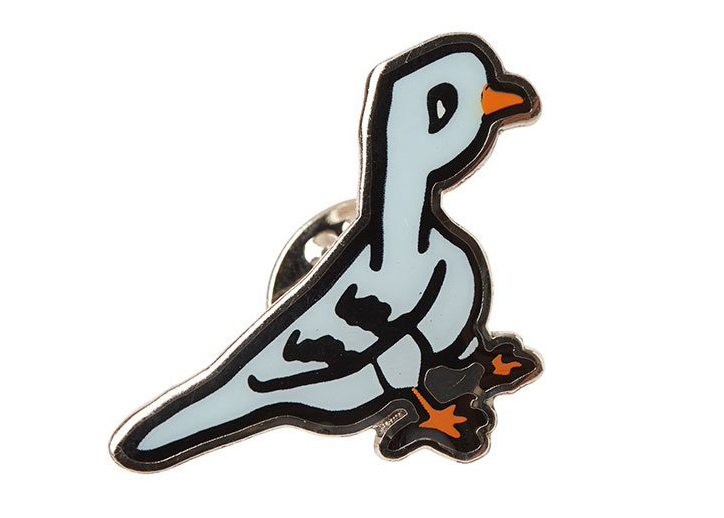 Palace Pigeon Hole Pin Badge Grey Men's - SS20 - US