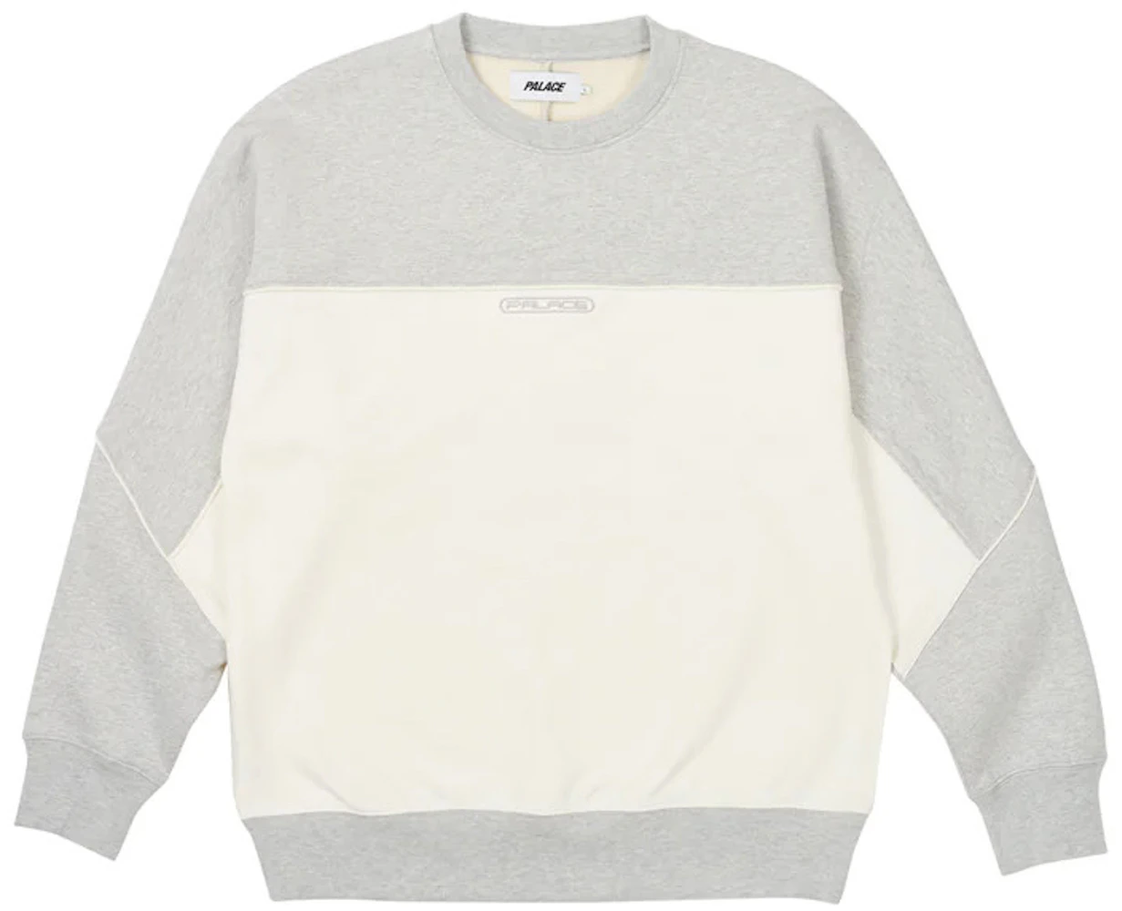 Palace Piped Crew Grey Marl Men's - FW23 - US