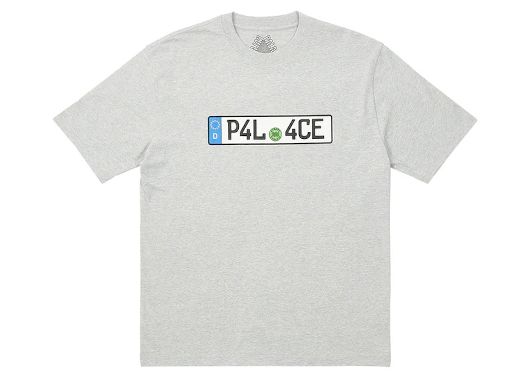 Pre-owned Palace Plate T-shirt Grey Marl