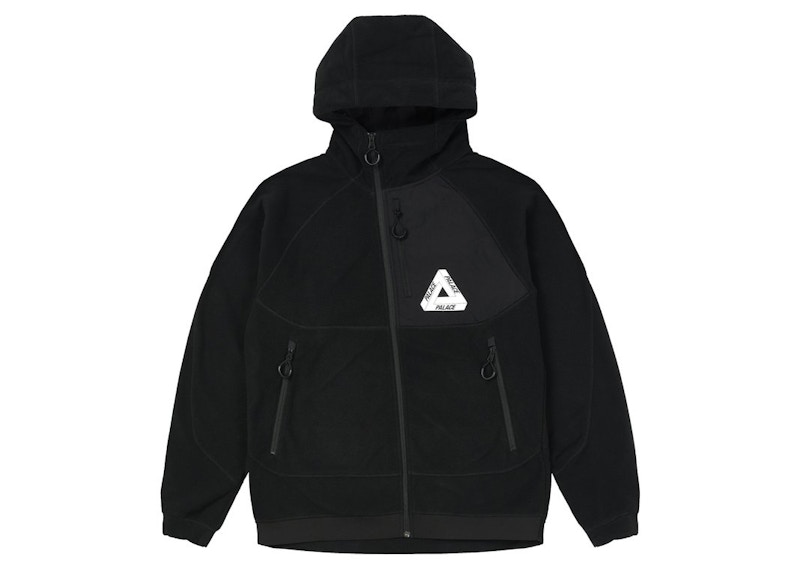 palace polar fleece asymmetric jacket XL-