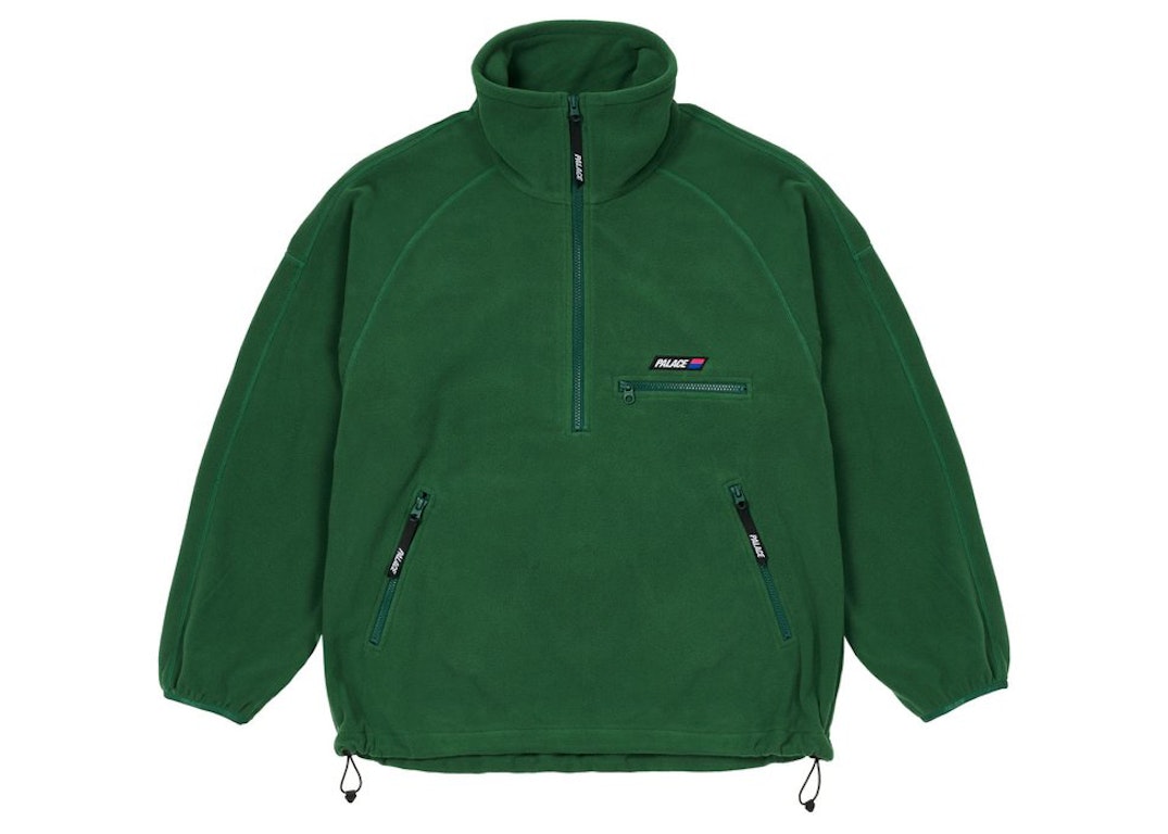 Pre-owned Palace Polar Fleece Outer Funnel Green