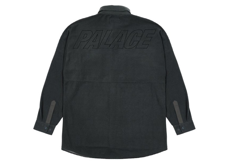 Palace Polar Grid Overshirt Black Men's - FW21 - GB