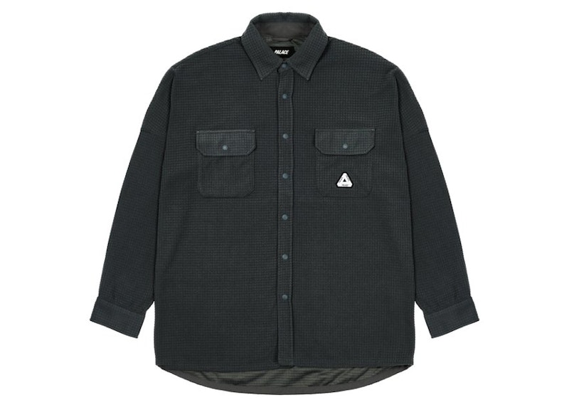 Palace Polar Grid Overshirt Black Men's - FW21 - GB