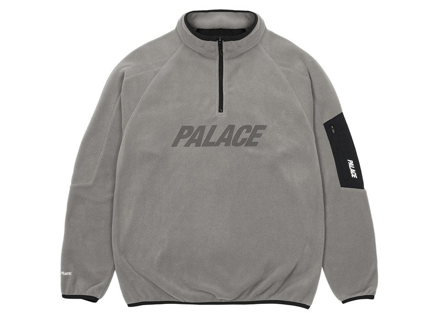 Palace Polartec 1/4 Zip Grey Men's - SS21 - US