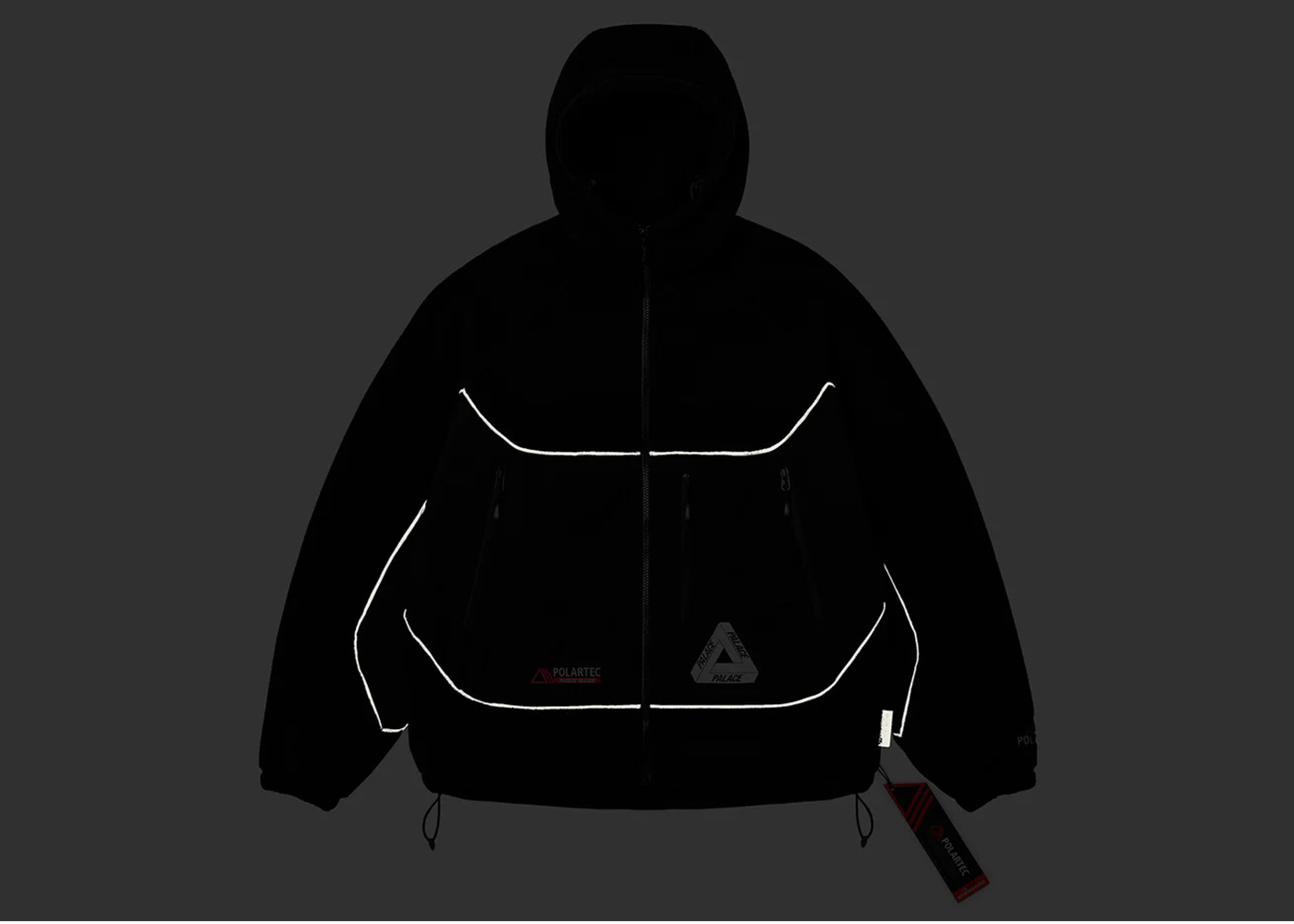 Palace Polartec 3M Hooded Jacket Black メンズ - FW23 - JP