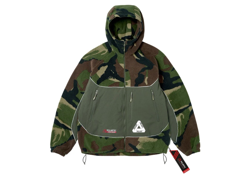 Palace Polartec 3M Hooded Jacket Woodland Camo Men's - FW23 - US