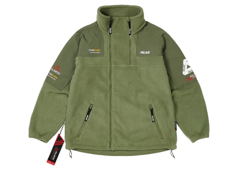 Palace Polartec Double Zip Funnel Olive Men's - FW22 - GB