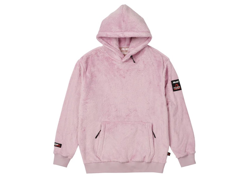 Palace Polartec High Loft Hood Pink Men's - FW22 - US