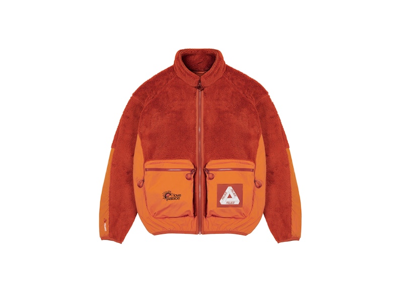 Palace Polartec High-Loft Teddy Fleece Jacket Pumpkin - FW20 Men's