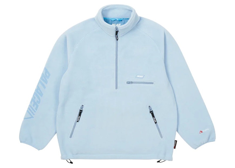 Palace Polartec Lazer Outer 1/2 Zip Light Blue Men's - FW22 - US