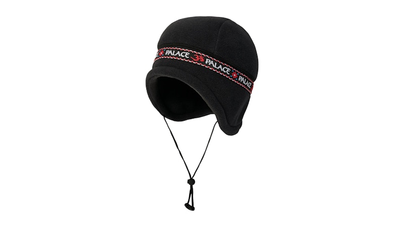 Palace Polartec Om Earflap Beanie Black Men's - SS26 - US