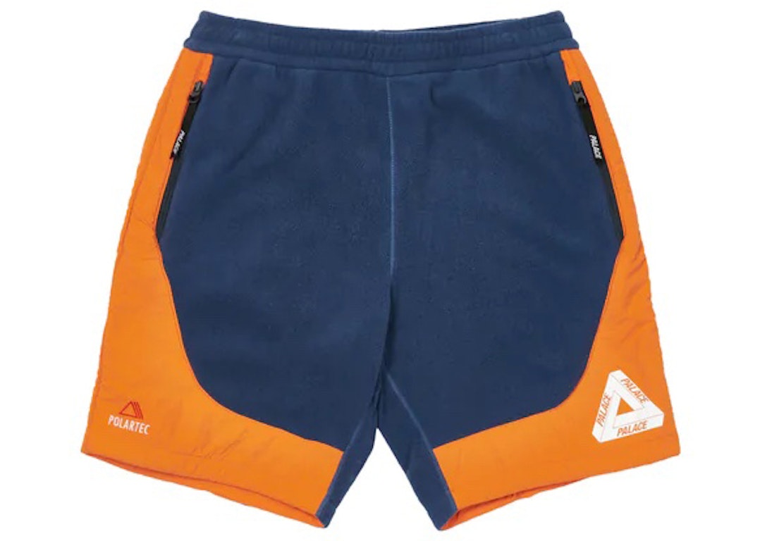 Pre-owned Palace Polartec Shell Shorts Navy/orange