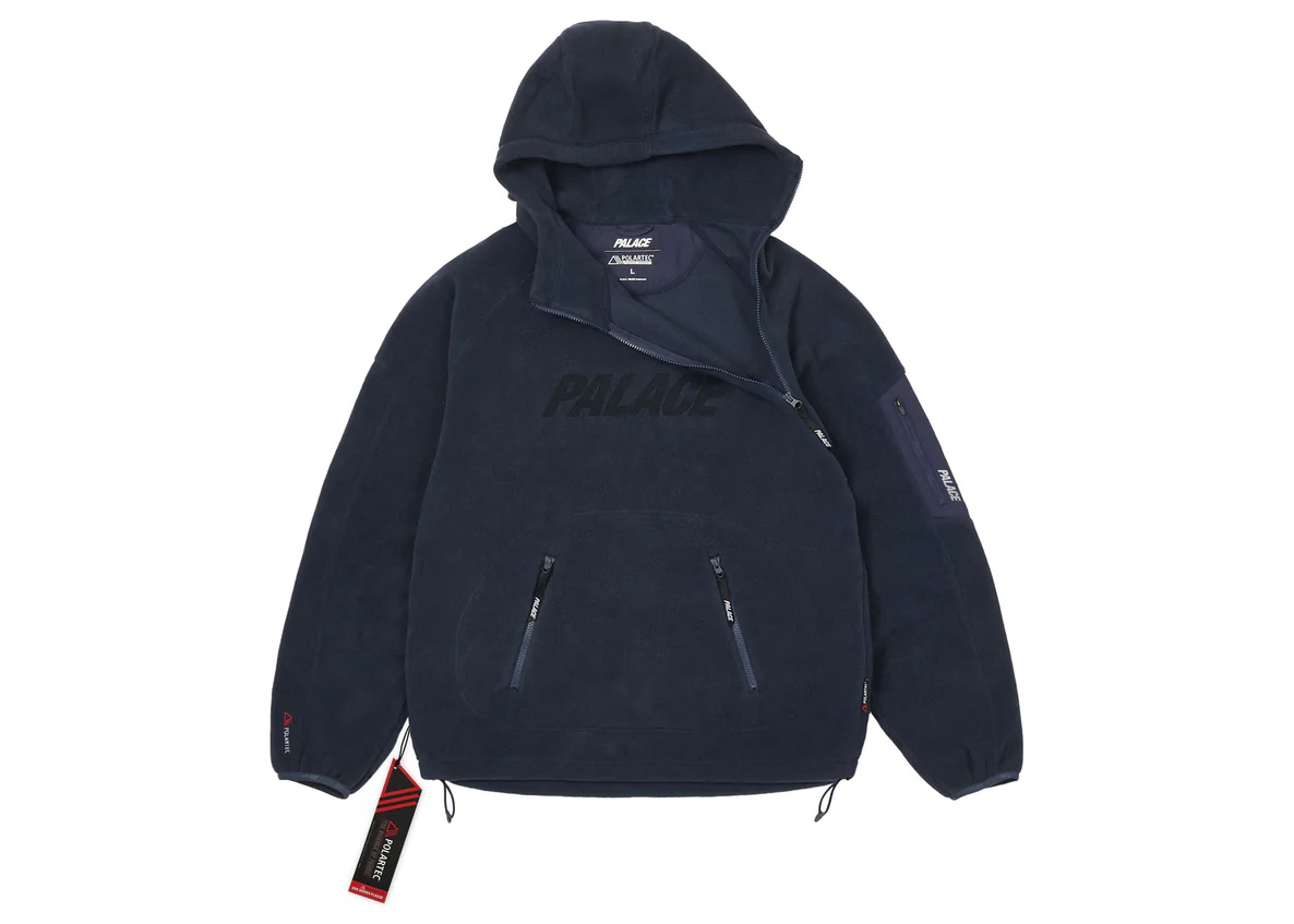 Palace Polartec Venter Hood Jacket Navy Men's - FW22 - US