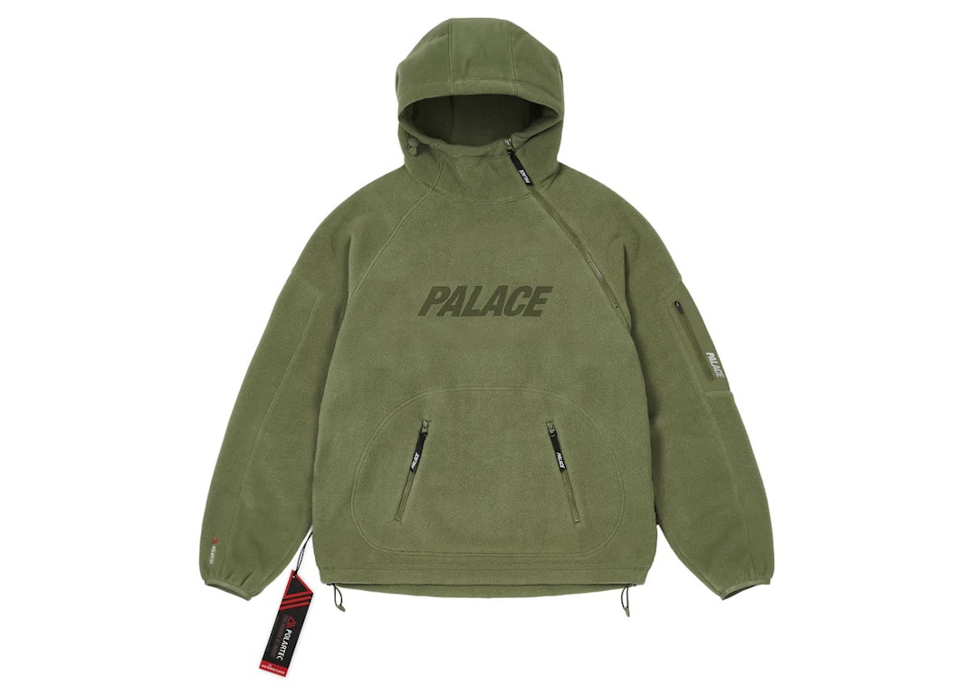 Pre-owned Palace Polartec Venter Hood Jacket Olive