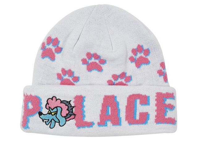 Palace Poodle Beanie White 男士- FW21 - TW