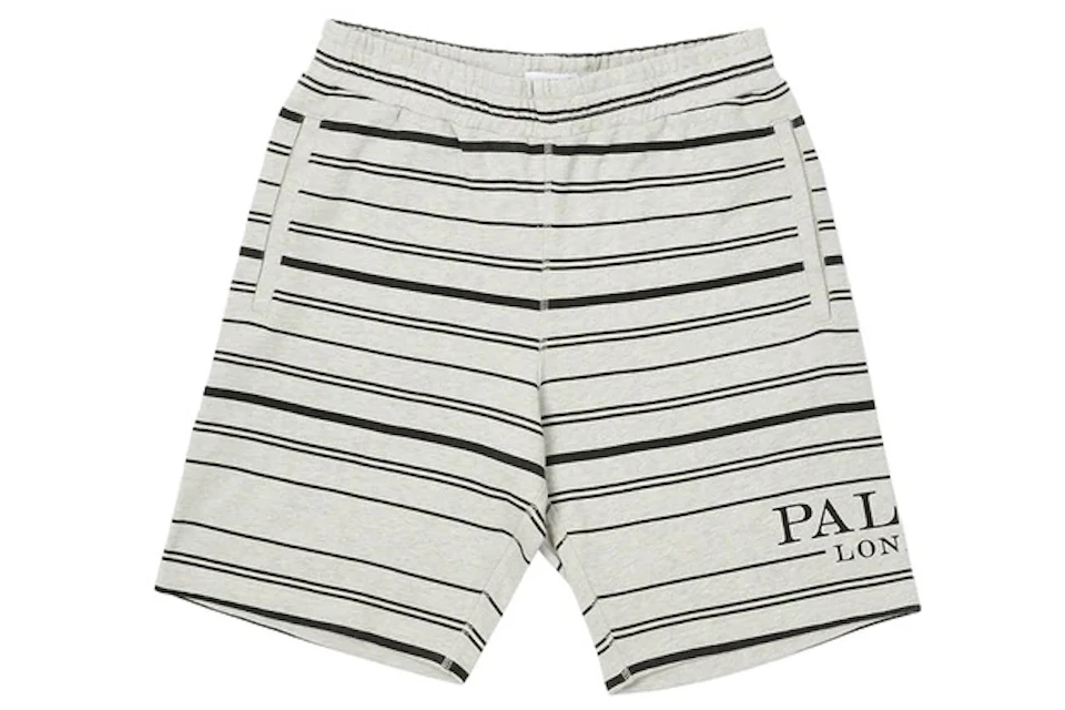 Palace Printed Stripe Shorts Grey Marl