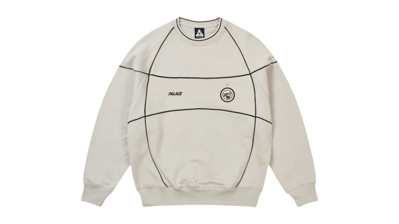 Palace Pro Team Piped Crew Concrete Grey Men's - SS26 - US