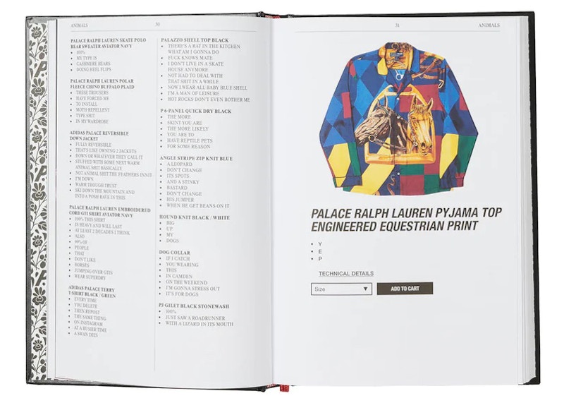 Palace Product Descriptions: The Selected Archive Book Black