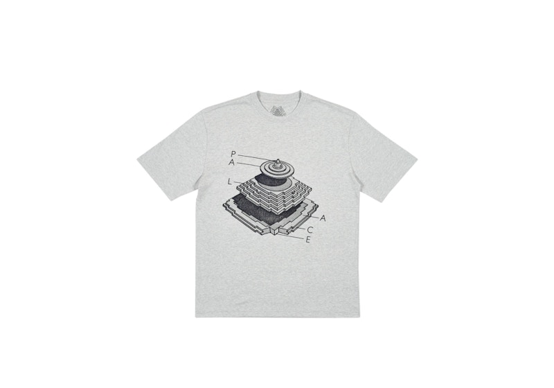 Palace Pyramidal T-Shirt Grey Marl Men's - FW18 - US