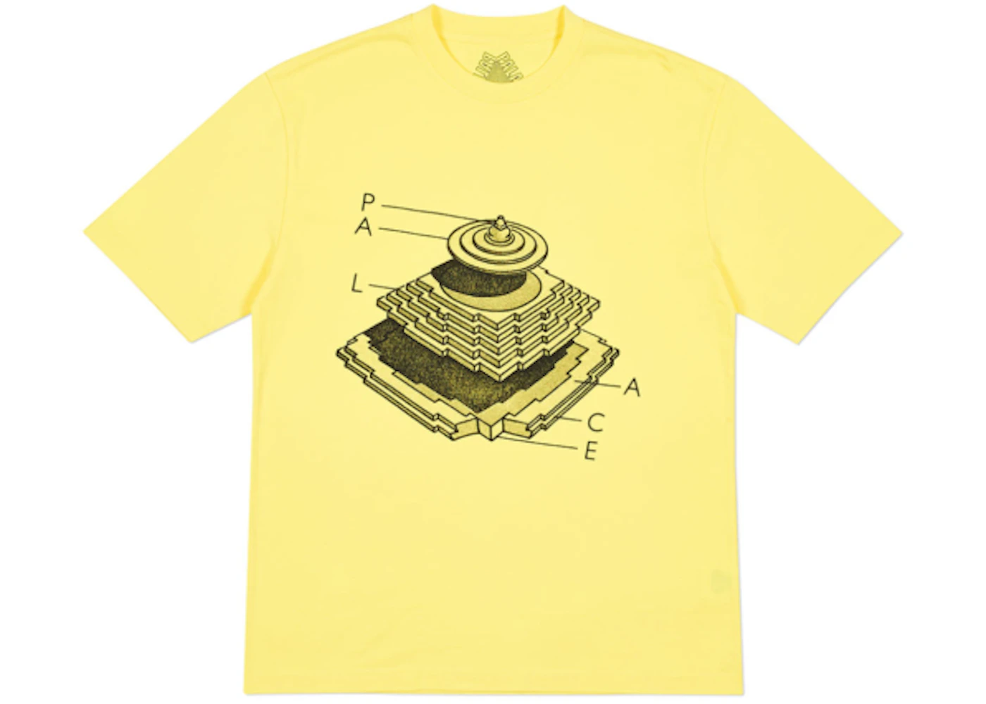 Palace Pyramidal T-Shirt Light Yellow Men's - FW18 - US