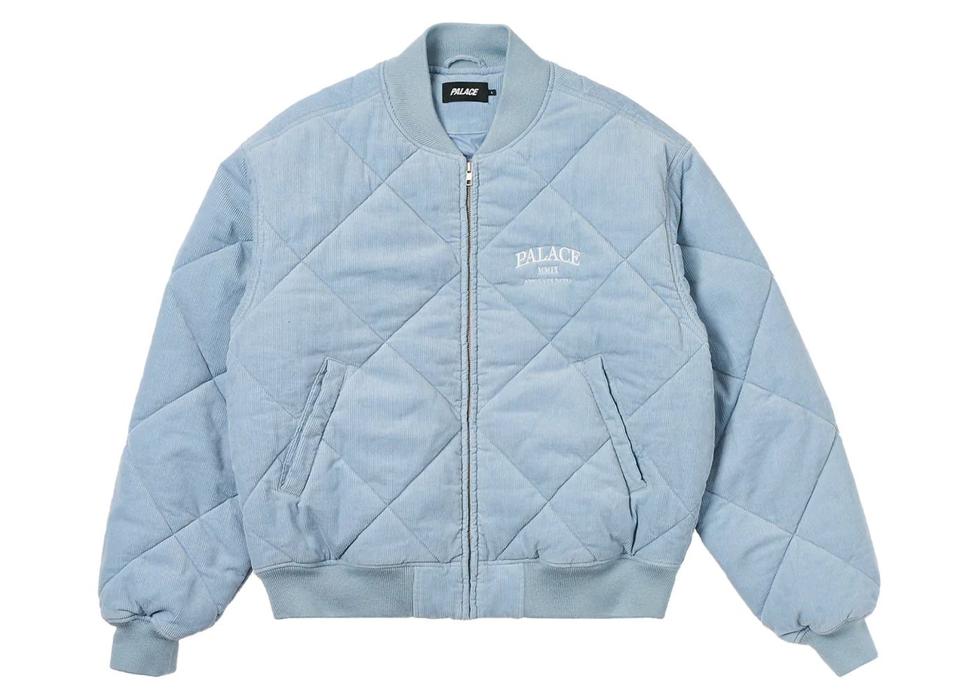 Palace Quilted Jacket Chill Blue Men's - FW23 - US