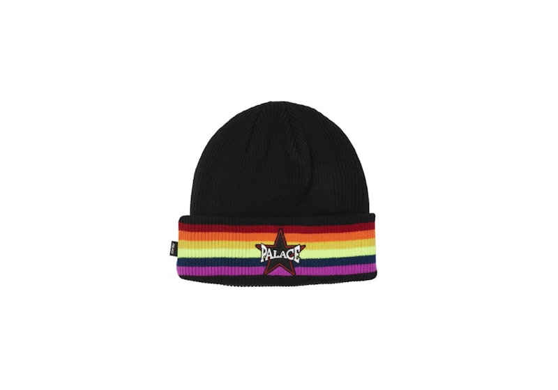 PALACE Pre-owned Rainbow Beanie In Black