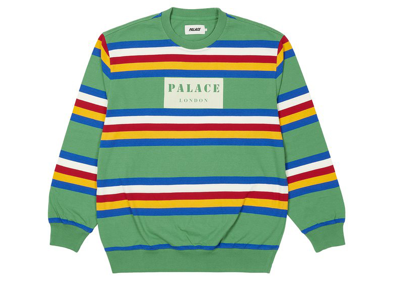 Palace Rainbow Stripe Longsleeve Green Men's - US
