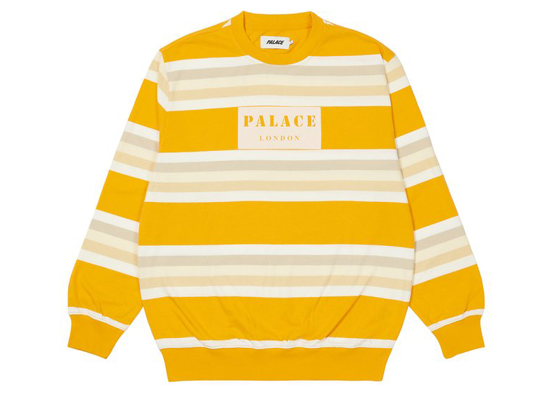 Palace Rainbow Stripe Longsleeve Yellow Men's - US