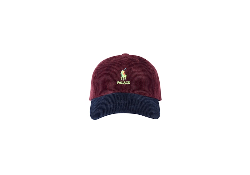 Palace Ralph Lauren Corduroy Classic Polo Cap Rich Ruby/Aviator Navy