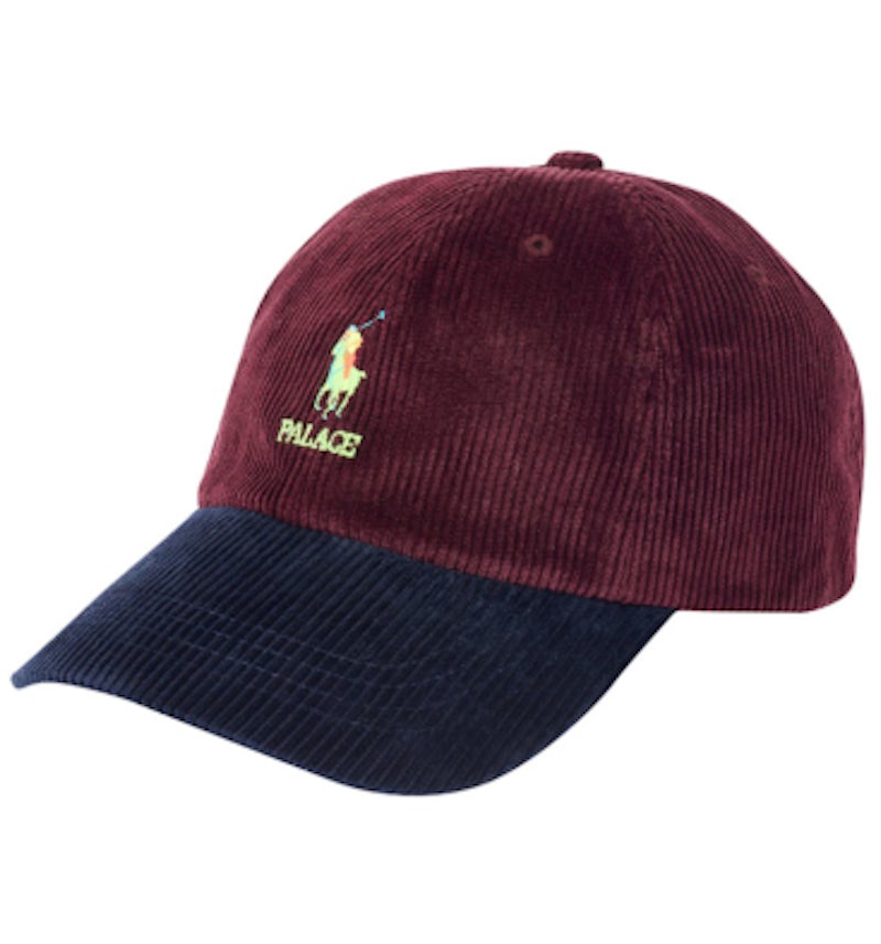 Palace Ralph Lauren Corduroy Classic Polo Cap Rich Ruby/Aviator