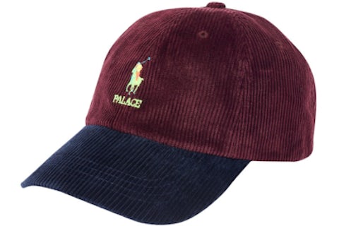 Palace Ralph Lauren Corduroy Classic Polo Cap Rich Ruby/Aviator