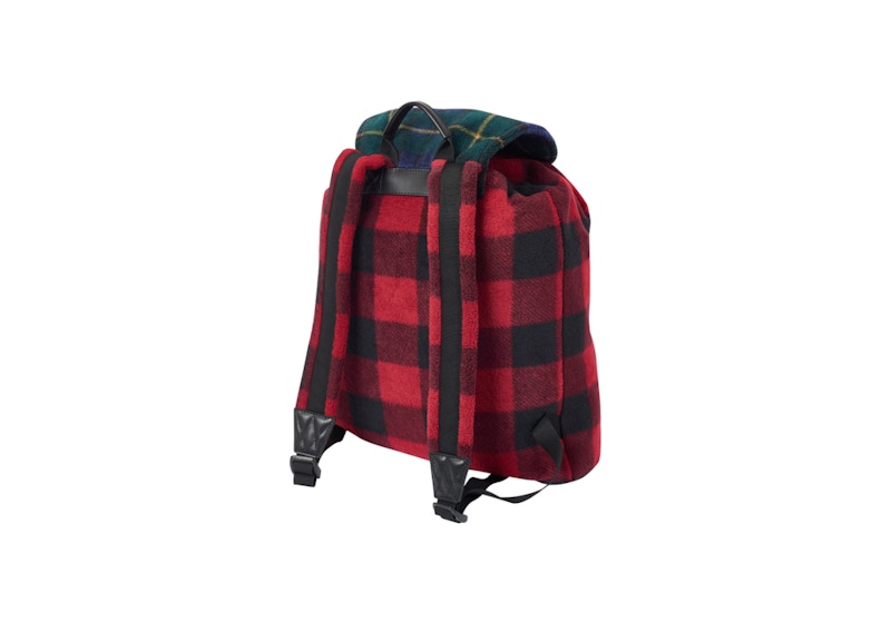 Palace Ralph Lauren Fleece Backpack Glen Plaid/Yellow/Buffalo