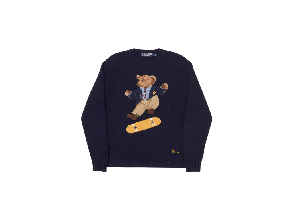 Palace Ralph Lauren Skate Polo Bear Sweater Aviator Navy - FW18 - US