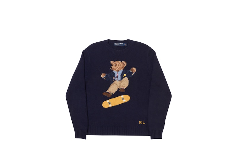 Palace Ralph Lauren Skate Polo Bear Sweater Aviator Navy Men's