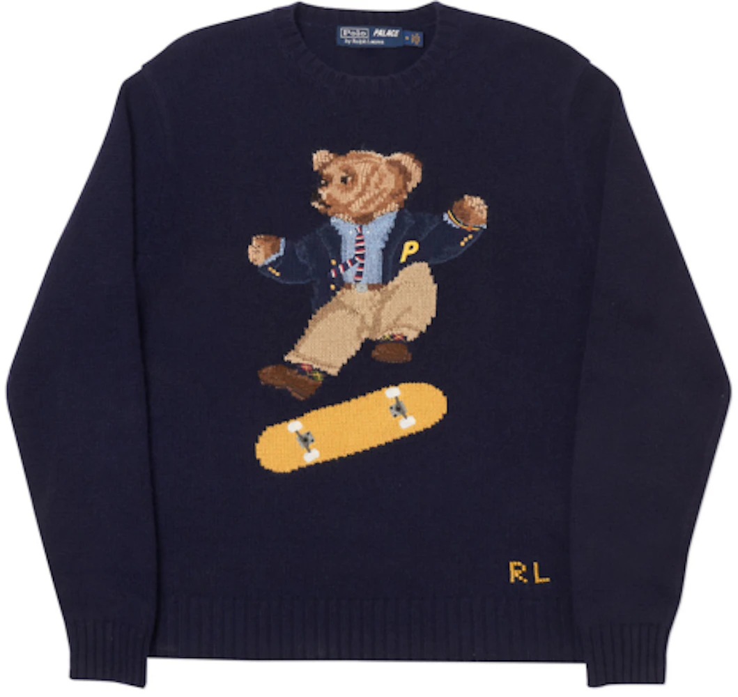 Palace Ralph Lauren Skate Polo Bear Sweater Aviator Navy Men's