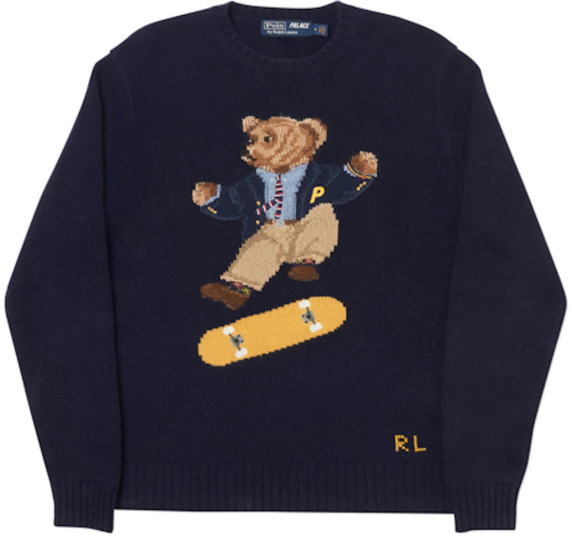 Palace Ralph Lauren Skate Polo Bear Sweater Aviator Navy Fw18