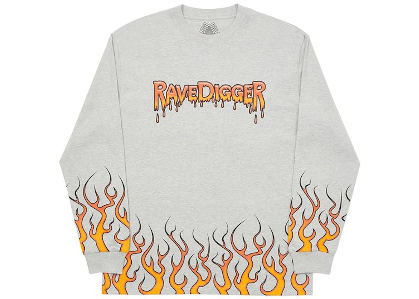 Palace Ravedigger Longsleeve Grey Marl Men's - FW20 - US