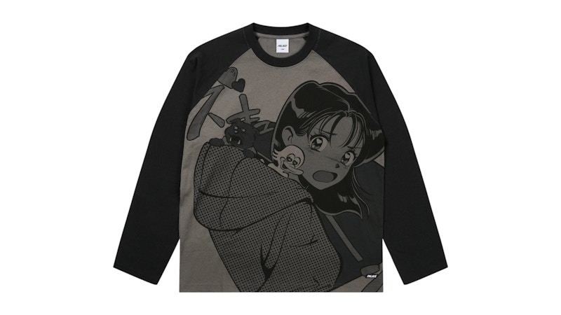 Palace Rear View Raglan Longsleeve Shirt Black/Mono メンズ - FW25 - JP