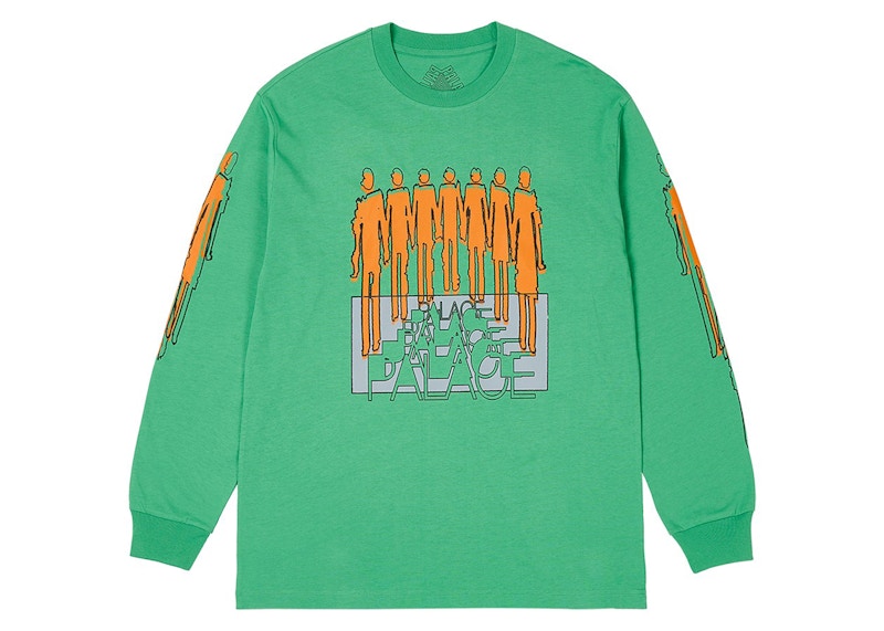 Palace Repeater Longsleeve Sweet Pea Green Men's - SS24 - US