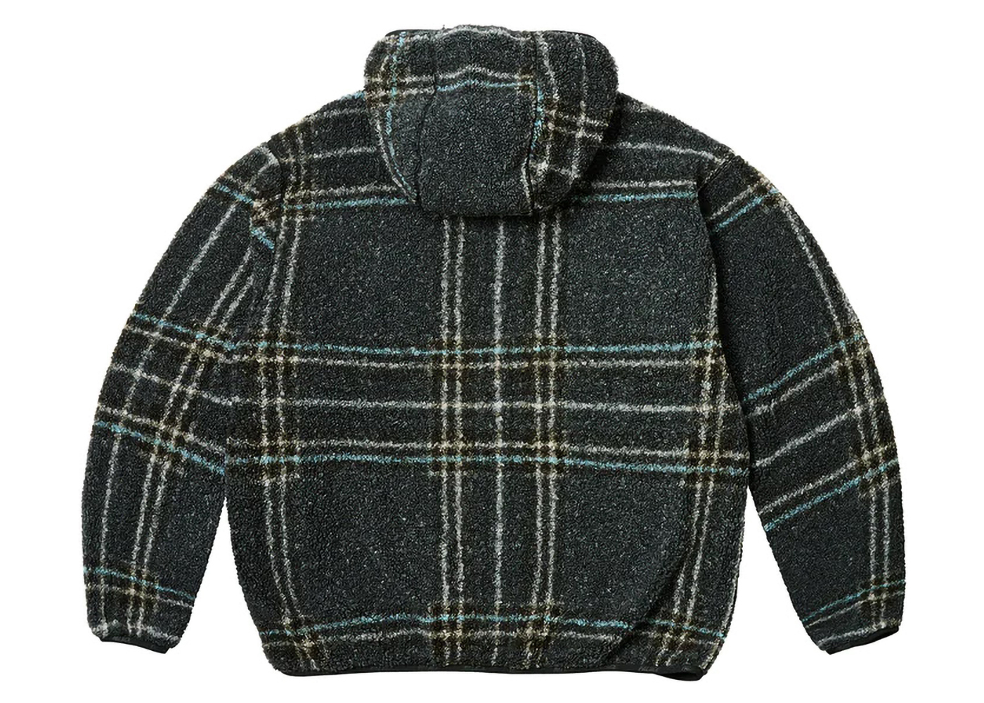 Palace Reversible Check Fleece Jacket Black Men's - FW23 - US