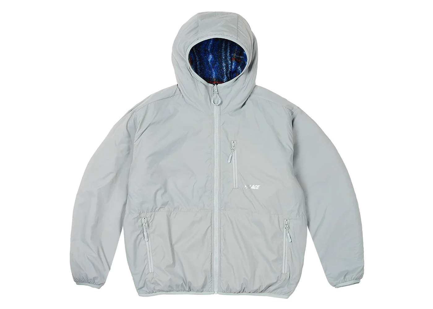 Palace Reversible Check Fleece Jacket Blue