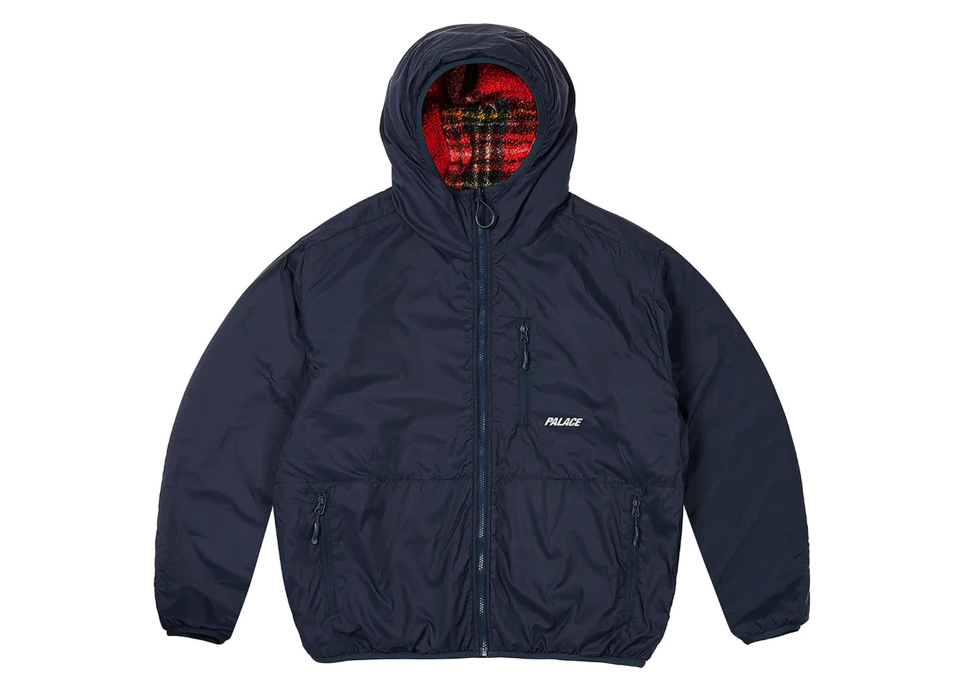 Palace Reversible Check Fleece Jacket Red メンズ - FW23 - JP