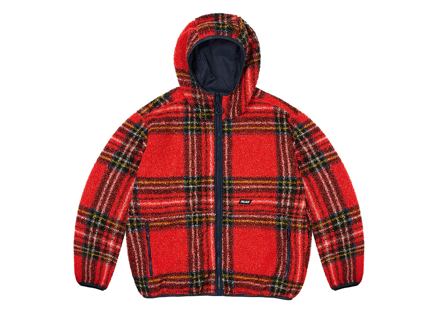 Palace Reversible Check Fleece Jacket Red メンズ - FW23 - JP