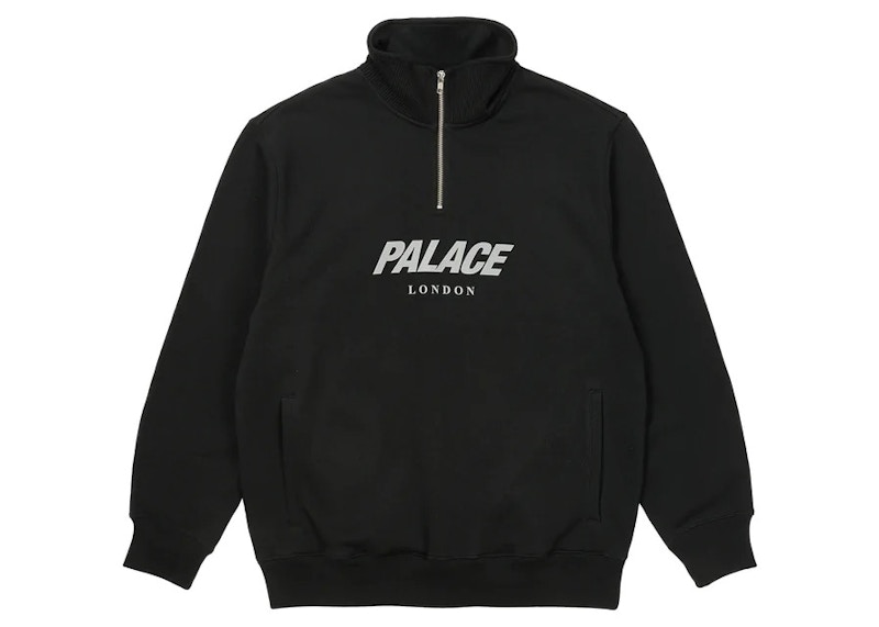 Palace Rib 1/4 Zip Funnel Black メンズ - FW22 - JP