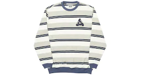 Palace Ribbed for Pleasure Crew Marl/White/Grey
