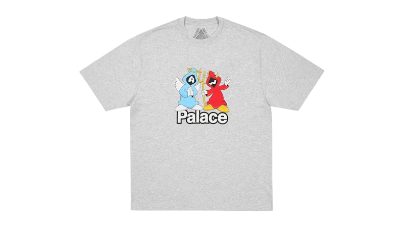 Palace Right And Wrong T-Shirt Grey Marl Men's - SS26 - US