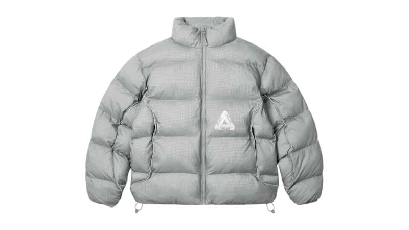 Palace Ripstop Puffer Jacket Grey Men's - FW25 - US