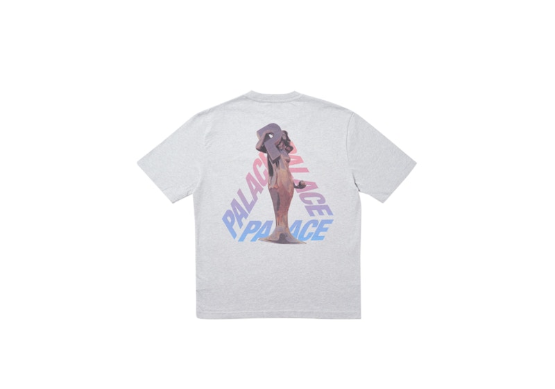 Palace Rolls P3 T-Shirt Grey Marl Men's - FW19 - US