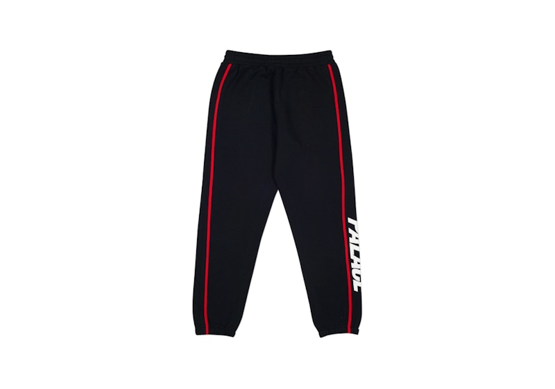 Red black best sale and white joggers