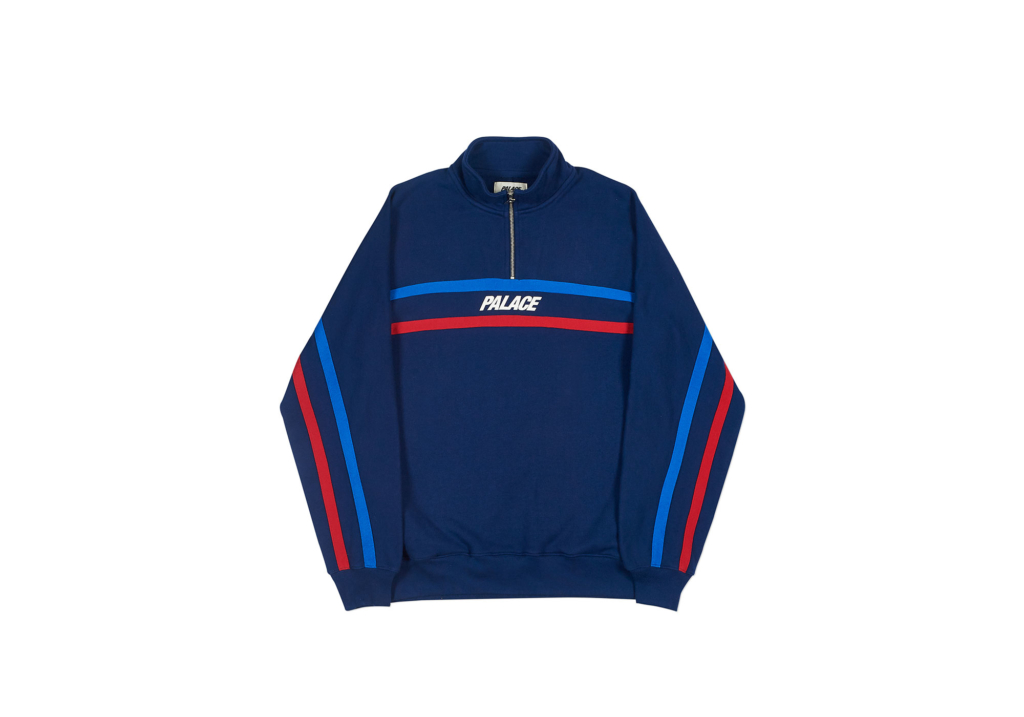 Palace S-Line Quarter Zip Navy Men's - FW18 - US